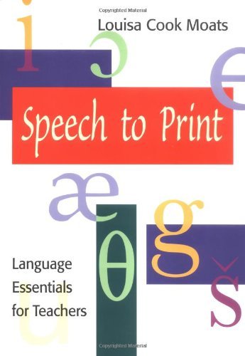 Louisa Cook Moats Speech To Print Language Essentials For Teachers Sample Exercise 