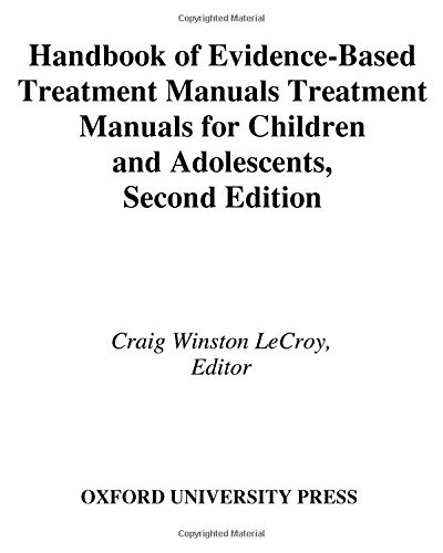 Craig Winston Lecroy Handbook Of Evidence Based Treatment Manuals For C 0002 Edition; 