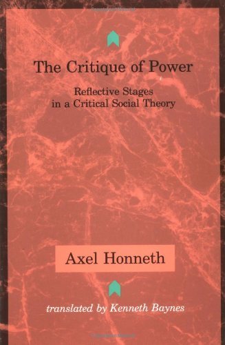 Axel Honneth The Critique Of Power Reflective Stages In A Critical Social Theory Revised 