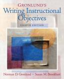 Norman E. Gronlund Gronlund's Writing Instructional Objectives 0008 Edition; 