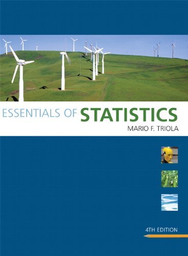 Mario F. Triola Essentials Of Statistics [with Cdrom] 0004 Edition; 