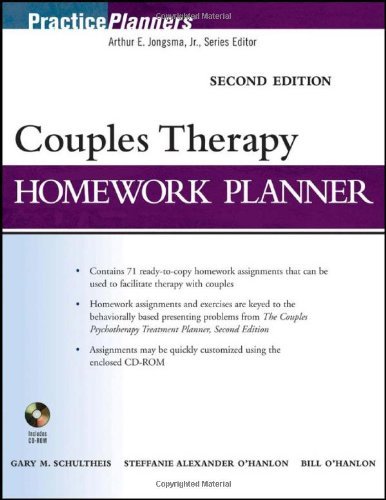 Gary M. Schultheis Couples Therapy Homework Planner [with Cdrom] 0002 Edition; 