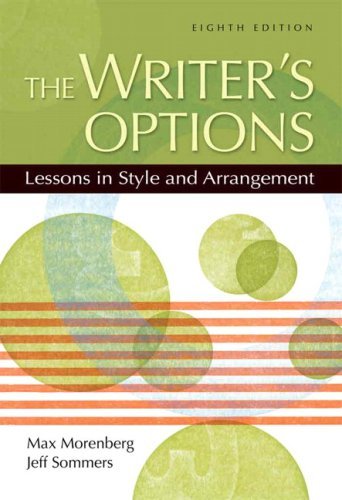 Max Morenberg The Writer's Options Lessons In Style And Arrangement 0008 Edition; 