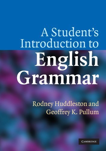 Rodney Huddleston A Student's Introduction To English Grammar 