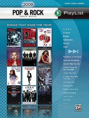Alfred Publishing 2009 Pop & Rock Sheet Music Playlist Piano Vocal Chords 