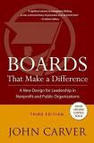 John Carver Boards That Make A Difference A New Design For Leadership In Nonprofit And Publ 0003 Edition; 