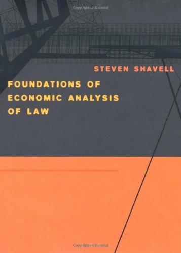 Steven Shavell Foundations Of Economic Analysis Of Law 