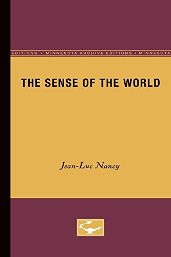 Jean Luc Nancy Sense Of The World 0002 Edition; 