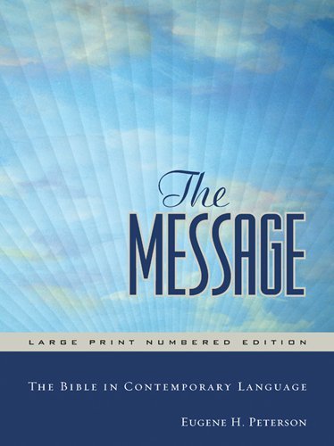 Eugene H. Peterson Message Bible Ms Large Print Numbered Large Print 