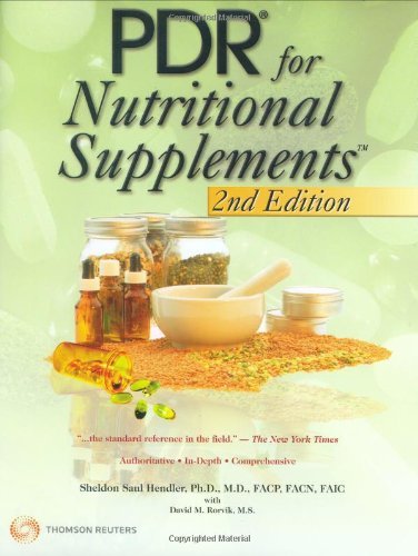 Sheldon Saul Hendler Pdr For Nutritional Supplements 0002 Edition; 