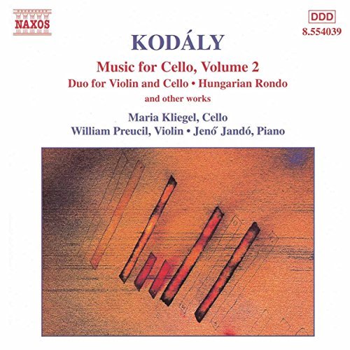 Z. Kodaly/Music For Cello Vol. 2@Kliegel/Preucil/Jando