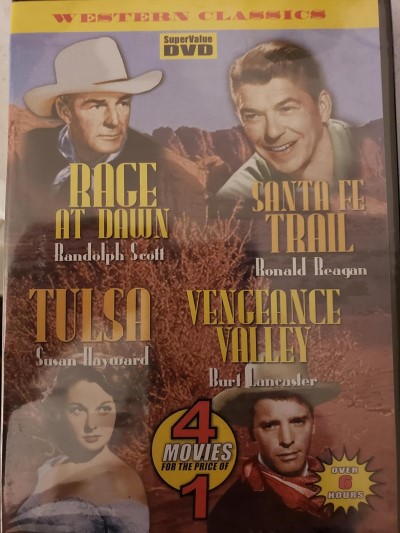 Western Classics-4 Movies/Rage At DawnSante Fe Trail/Tulsa/Vengeance Valley