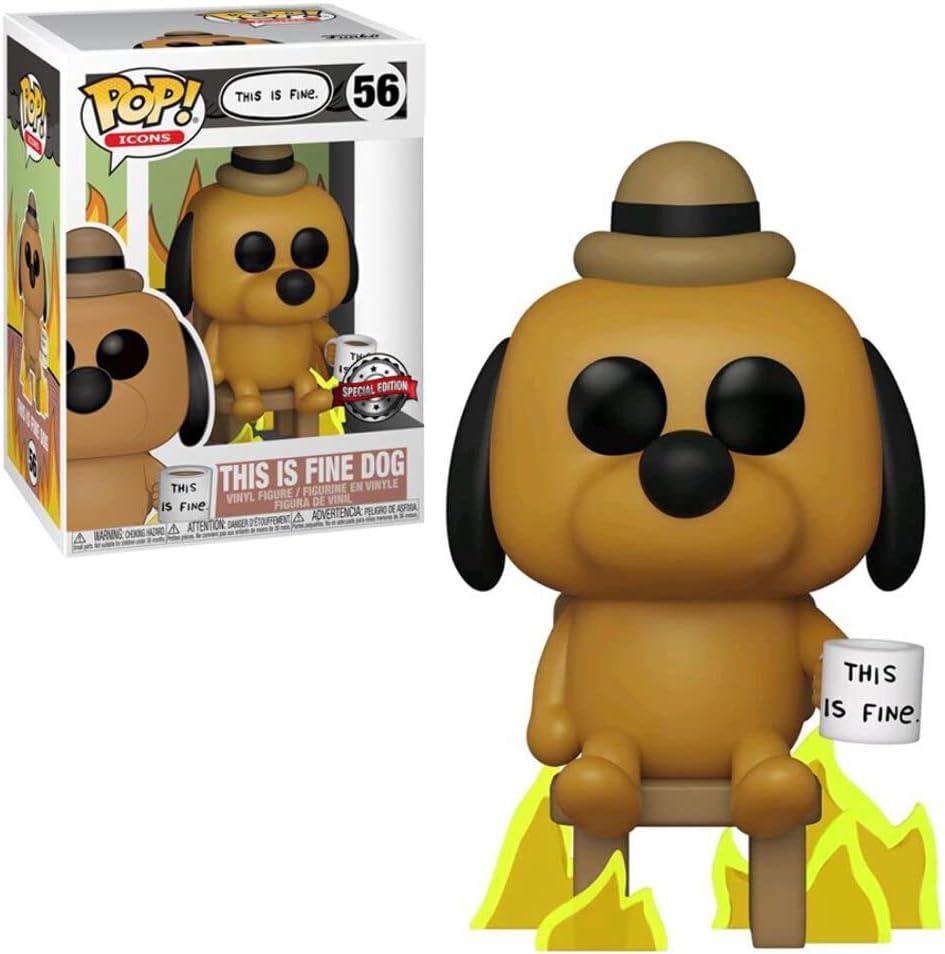 Funko Pop!/This Is Fine - This Is Fine Dog@Icons #56