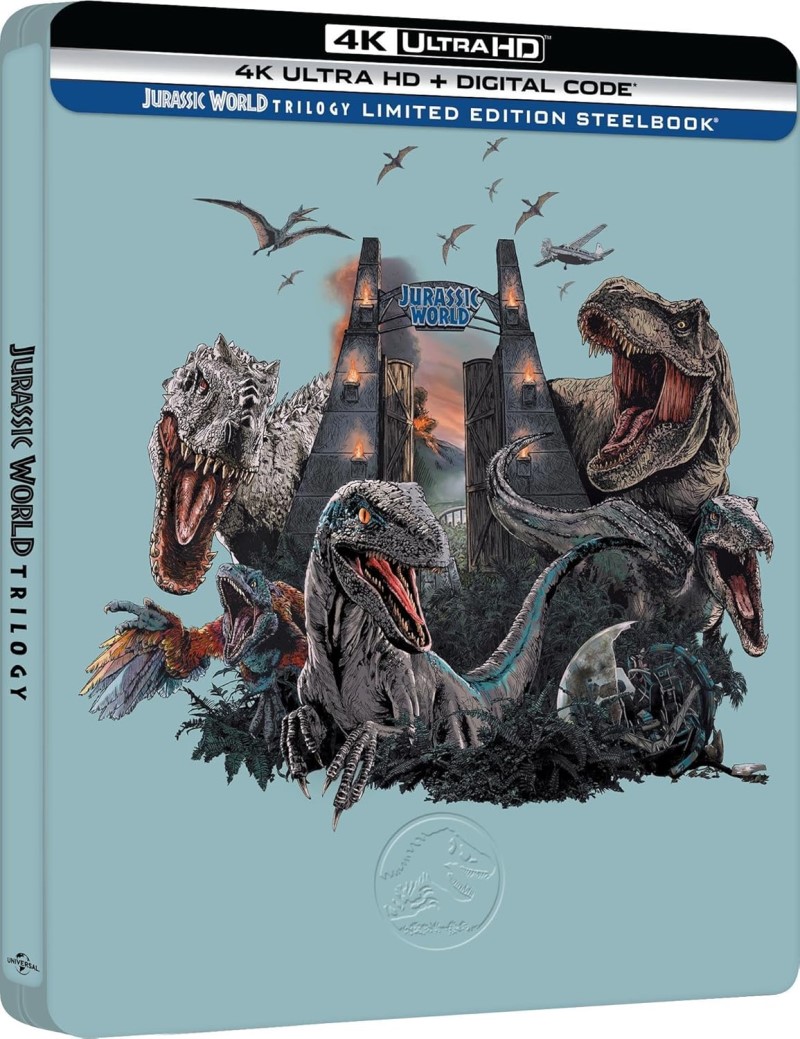 Jurassic World Trilogy/Jurassic World / Dominion / Fallen Kingdom@4K-UHD Steelbook@PG13