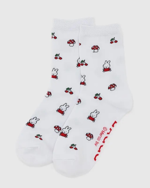 Crew Socks/Miffy White