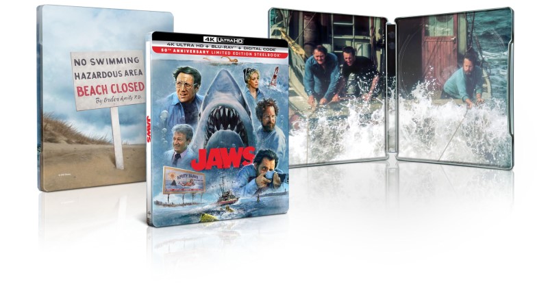 Jaws/(Steel Book) SCHEIDER/DREYFUSS/SHAW@4K-UHD Steel Book@50th Anniversary