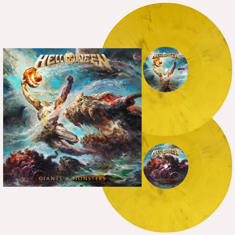 Helloween/Giants & Monsters (Sunlight Yellow Marble Vinyl)@Pumpkin Etching on D-Side