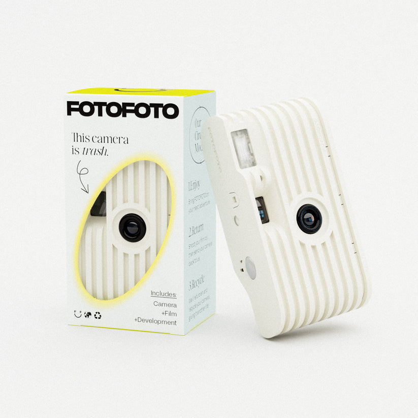 Fotofoto Camera/Aspen White@Camera+Film+Wrist Strap