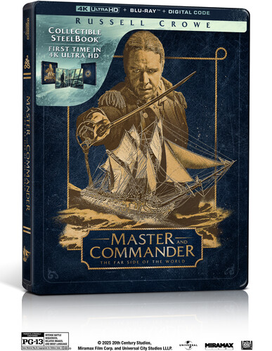 MASTER & COMMANDER/(Steek Book) Crowe/Bettany/Boyd/D'Arcy@4K-UHD