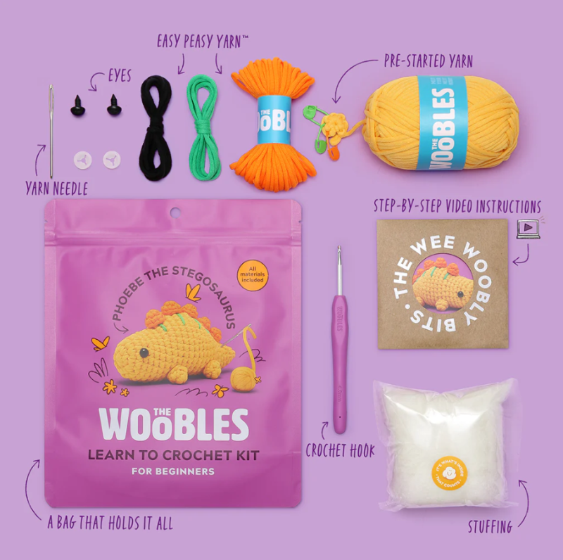 Woobles/Phoebe The Stegosaurus@Crochet Kit