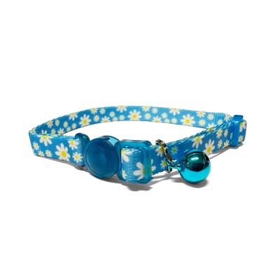 Hollywood Feed Safety Cat Collar with Bell - Blue Daisy