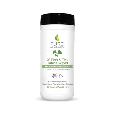 Pure and Natural Pet Dog Flea & Tick Wipes