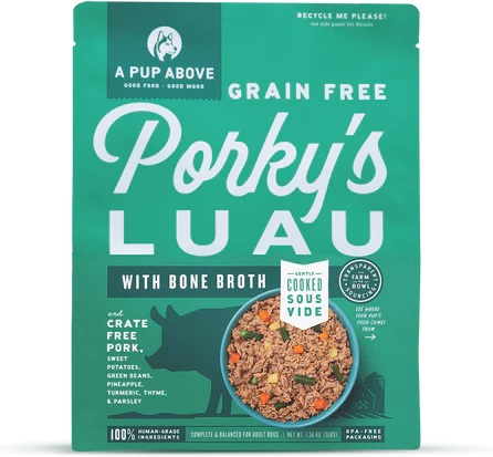 A Pup Above Dog Food - Porky's Luau
