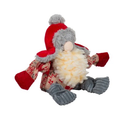 HuggleHounds Dog Plush Toys - Nordic Santa Knottie