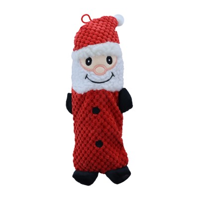 Patchwork Plush Dog Toy - Christmas Squeezy