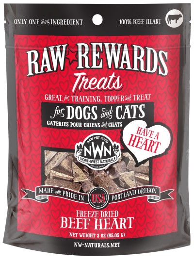 Northwest Naturals Freeze Dried Dog & Cat Treat - Raw Rewards Beef Heart
