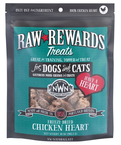 Northwest Naturals Freeze Dried Dog & Cat Treat - Raw Rewards Chicken Heart
