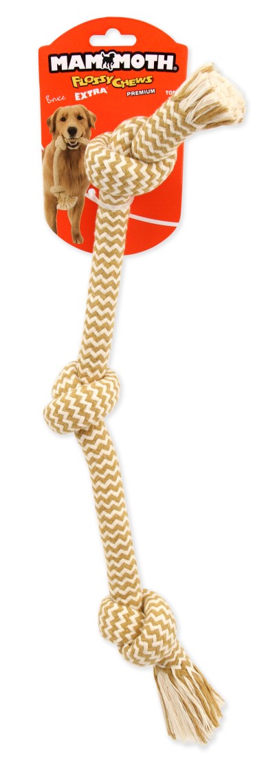 Mammoth Dog Toy - Peanut Butter Scented 3 Knot Rope