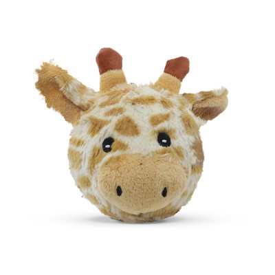 Hollywood Feed Nubbie Buddies Plush Dog Toy - 2 in 1 Squeaky Toy with Hidden Bonus Ball - Giraffe