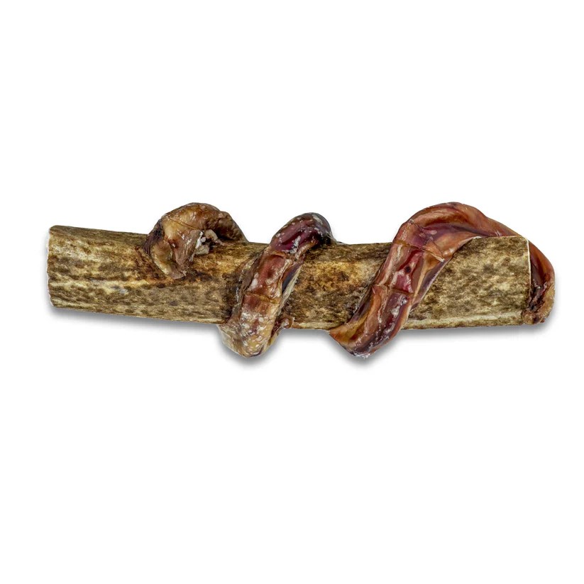 Paws & Co Dog Chew - Bully Wrapped Elk Antler
