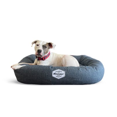 Mississippi Made Donut Dog Bed - Celadon Navy