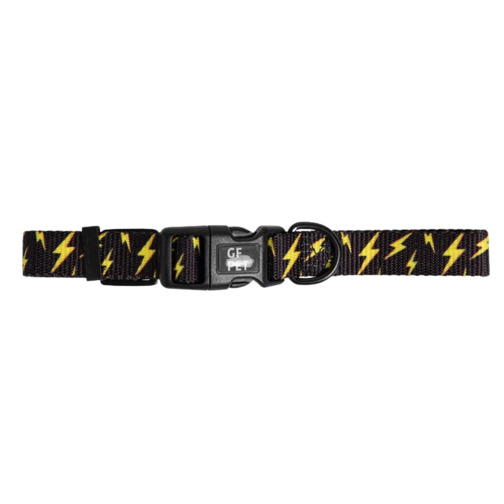 GF Pet - Dog Collar - Adjustable Hardware & Durable Nylon - Lightning Bolt