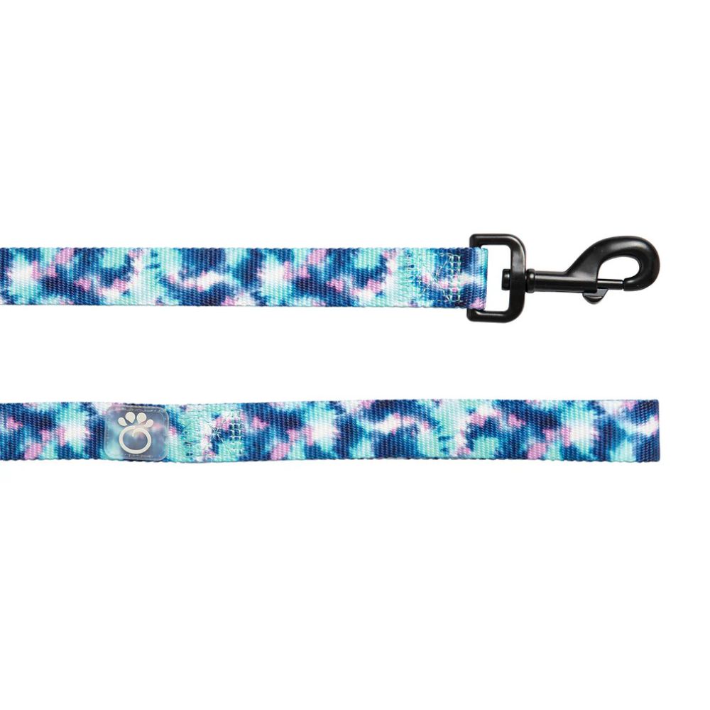 GF Pet Printed Dog Leash - Durable Nylon with Strong Clasp- Tie dye