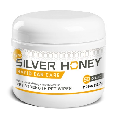 Silver Honey - Rapid Ear Care Vet Strength Wipes – Antibacterial Gentle Ear Cleaning for Dogs & Cats