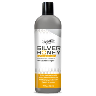 Silver Honey Antibacterial Rapid Skin Relief Medicated Shampoo – Soothing for Dogs & Pets