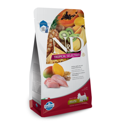 Farmina N&D Tropical Selection Dry Dog Food - Chicken, Spelt, Oats & Tropical Fruits Adult Mini