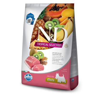 Farmina N&D Tropical Selection Dry Dog Food - Pork, Spelt, Oats & Tropical Fruits Adult Mini