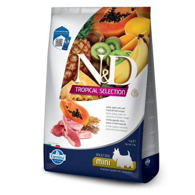 Farmina N&D Tropical Selection Dry Dog Food - Lamb, Spelt, Oats & Tropical Fruits Adult Mini