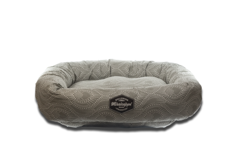 Mississippi Made Ultra Soft Donut Dog Bed - Washable Cover & Supportive Design for Comfort - Alyssa Gray