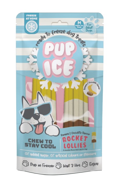 Ethical Pet Dog Chew - Pup Ice Rocket Lollies Banana and Chocolate-2 pack