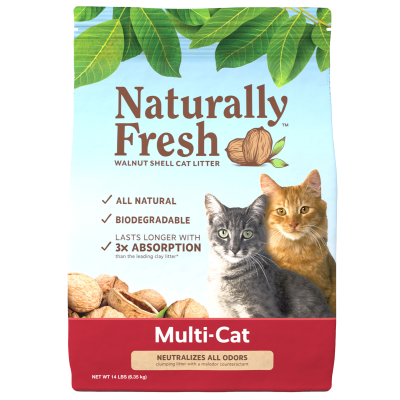 Naturally Fresh EcoShell Cat Litter - Superior Odor Control Multi-Cat Clumping