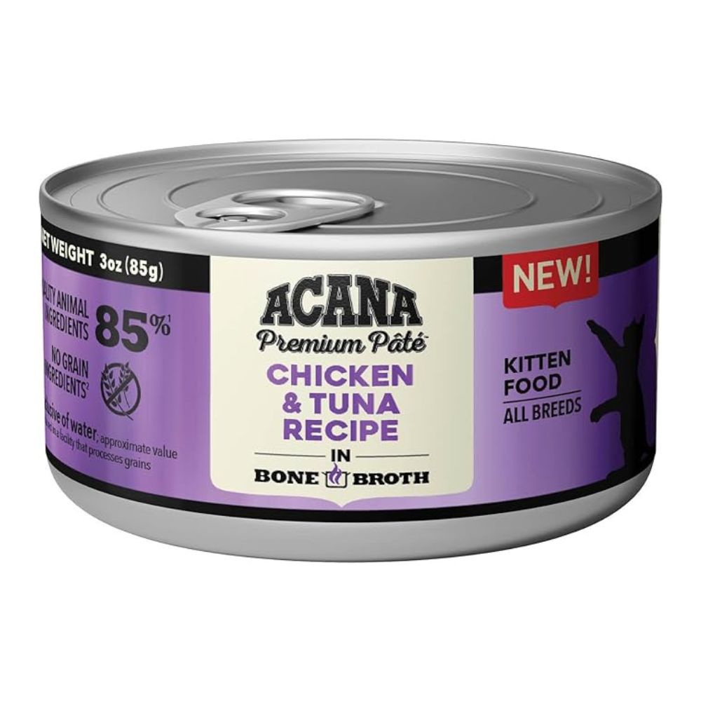 ACANA Premium Pâté Wet Cat Food - High Protein & Grain Free - Chicken & Tuna Kitten Recipe in Bone Broth