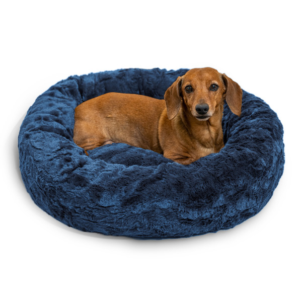 Best Friends by Sheri Donut Dog Bed - Navy Calming Donut Bed