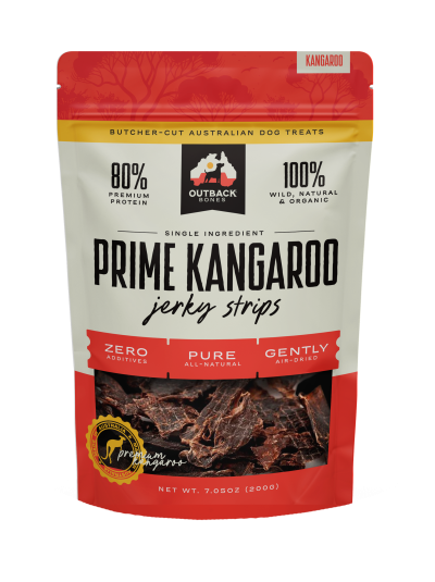 Outback Bones Dog Jerky Treats - Prime Kangaroo Strips