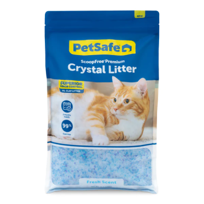 PetSafe ScoopFree Crystal Cat Litter for Superior Odor Control & Low Tracking – Fresh Scent