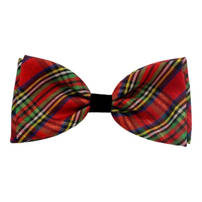 Huxley & Kent Bow Tie - Shiny Red Christmas Plaid
